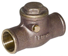 Legend Valve - 1-1/2" Brass Check Valve - Soldered x Soldered, 200 WOG - Industrial Tool & Supply