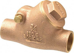 Legend Valve - 3/4" Bronze Check Valve - Y-Pattern, Soldered x Soldered, 300 WOG - Industrial Tool & Supply