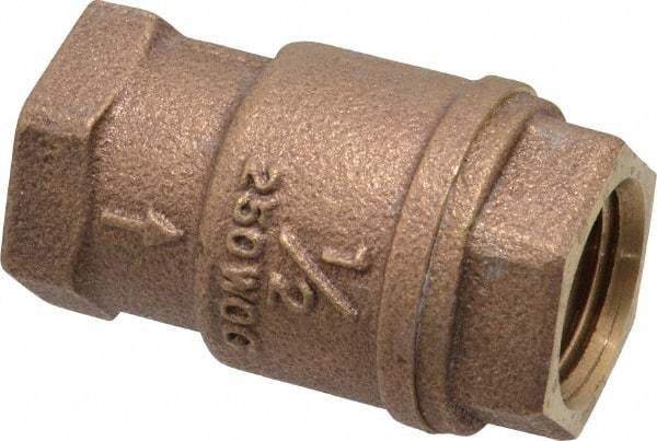 Legend Valve - 1/2" Bronze Check Valve - Inline, FNPT x FNPT, 250 WOG - Industrial Tool & Supply