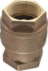 Legend Valve - 1-1/2" Bronze Check Valve - Inline, FNPT x FNPT, 250 WOG - Industrial Tool & Supply