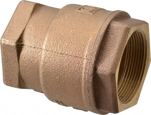Legend Valve - 2" Bronze Check Valve - Inline, FNPT x FNPT, 250 WOG - Industrial Tool & Supply