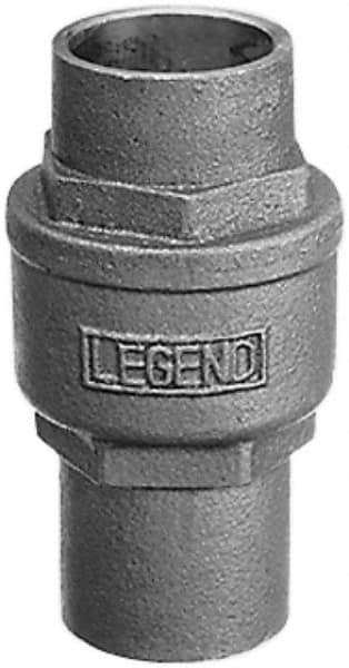 Legend Valve - 1" Bronze Check Valve - Inline, Soldered x Soldered, 250 WOG - Industrial Tool & Supply