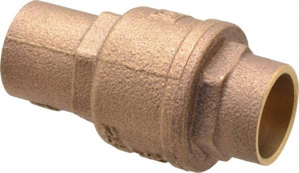 Legend Valve - 3/4" Bronze Check Valve - Inline, Soldered x Soldered, 250 WOG - Industrial Tool & Supply