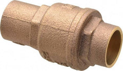 Legend Valve - 3/4" Bronze Check Valve - Inline, Soldered x Soldered, 250 WOG - Industrial Tool & Supply