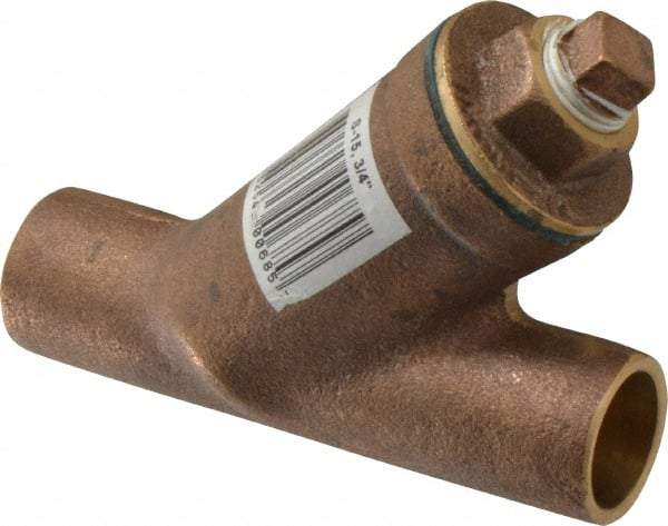 Legend Valve - 3/4" Pipe, Solder Ends, Bronze Y-Strainer - 300 psi WOG Rating, 150 psi WSP Rating - Industrial Tool & Supply