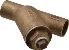 Legend Valve - 1" Pipe, Solder Ends, Bronze Y-Strainer - 300 psi WOG Rating, 150 psi WSP Rating - Industrial Tool & Supply
