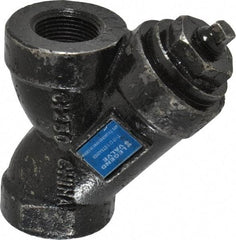 Legend Valve - 1" Pipe, FNPT Ends, Cast Iron Y-Strainer - 500 psi WOG Rating, 250 psi WSP Rating - Industrial Tool & Supply