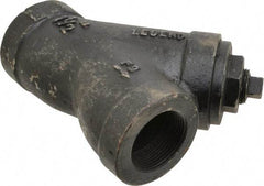 Legend Valve - 1-1/2" Pipe, FNPT Ends, Cast Iron Y-Strainer - 500 psi WOG Rating, 250 psi WSP Rating - Industrial Tool & Supply
