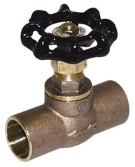 Legend Valve - 1/2" Pipe, 125 psi WOG Rating, Lead Free Brass, Stop Valve - Handwheel Handle, C x C Sweat End Connections - Industrial Tool & Supply