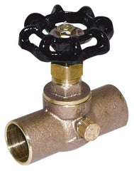 Legend Valve - 1/2" Pipe, 125 psi WOG Rating, Lead Free Brass Stop & Waste Valve - Handwheel Handle, FNPT x FNPT End Connections - Industrial Tool & Supply