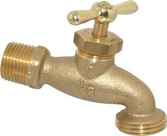 Legend Valve - 1/2 Inch Pipe, 125 psi WOG Rating, Brass Hose Bibb, Stop Valve - Industrial Tool & Supply