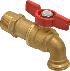 Legend Valve - 3/4 Inch Pipe, 125 psi WOG Rating, Brass Hose Bibb, Stop Valve - Industrial Tool & Supply