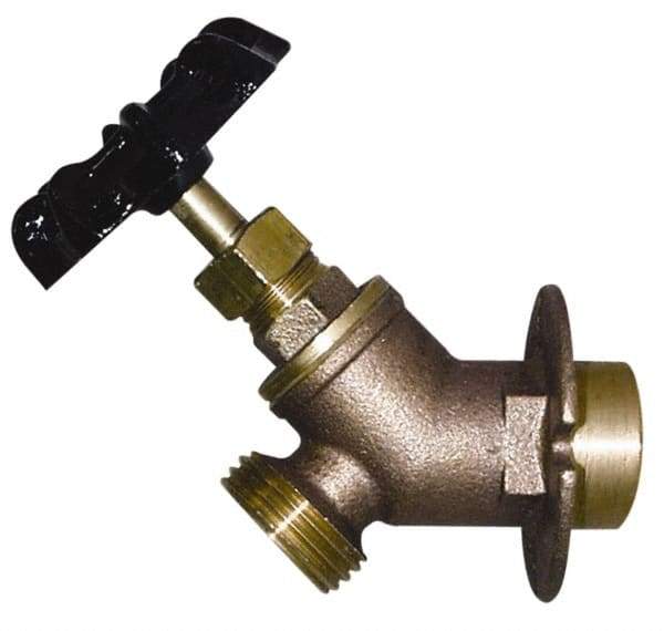 Legend Valve - 3/4" Pipe, Lead Free Brass Sillcock with Lockshield - Handwheel Handle, FNPT x MGHT End Connections, 125 psi WOG Rating - Industrial Tool & Supply