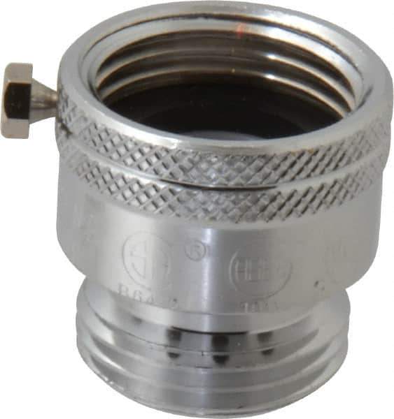 Legend Valve - 3/4" Pipe, 125 Max psi, Chrome Plated Brass, Hose Type Vacuum Breaker Valve - Buna-N Seal, GHT End Connections - Industrial Tool & Supply