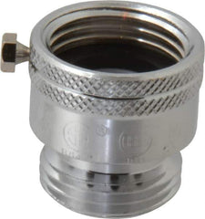 Legend Valve - 3/4" Pipe, 125 Max psi, Chrome Plated Brass, Hose Type Vacuum Breaker Valve - Buna-N Seal, GHT End Connections - Industrial Tool & Supply