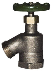 Legend Valve - 1" Pipe, Lead Free Brass Sillcock - Handwheel Handle, FNPT x MGHT End Connections, 125 psi WOG Rating - Industrial Tool & Supply
