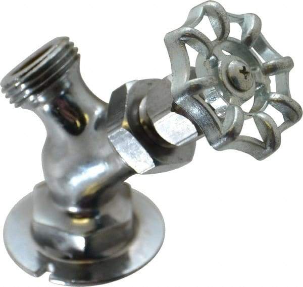 Legend Valve - 3/4" Pipe, Chrome Plated Brass Sillcock - Handwheel Handle, FNPT x GHT End Connections, 125 psi WOG Rating - Industrial Tool & Supply