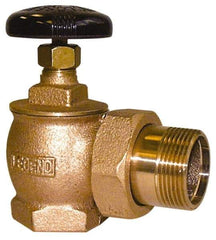 Legend Valve - 2" Pipe, 60 psi WOG Rating, FNPT x Male Union End Connections, Handwheel Steam Angle Radiator Valve - 15 psi Steam Pressure Rating, Bronze - Industrial Tool & Supply