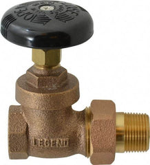 Legend Valve - 3/4" Pipe, 200 psi WOG Rating, FNPT x Male Union End Connections, Handwheel Steam Gate Radiator Valve - 125 psi Steam Pressure Rating, Bronze - Industrial Tool & Supply