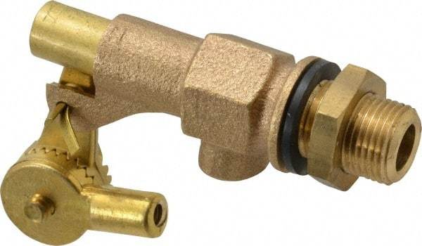 Legend Valve - 3/8" Pipe, Bronze, Mechanical Float Valve - 125 psi, MPT x Plain End Connections - Industrial Tool & Supply