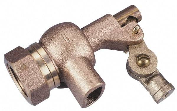 Legend Valve - 1-1/4" Pipe, Bronze, Mechanical Float Valve - 125 psi, NPTF x Plain End Connections - Industrial Tool & Supply