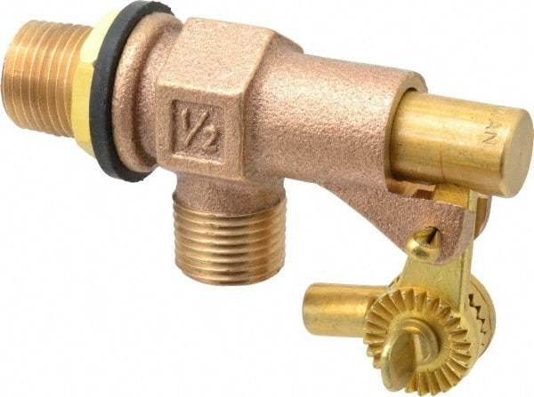 Legend Valve - 1/2" Pipe, Bronze, Mechanical Float Valve - 125 psi, MPT x MPT End Connections - Industrial Tool & Supply