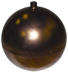Legend Valve - 8" Diam, Spherical, Metal Float - 3/8-16 Thread, Copper, 125 Max psi - Industrial Tool & Supply