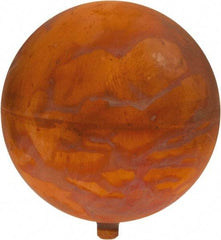 Legend Valve - 5" Diam, Spherical, Metal Float - 1/4-20 Thread, Copper, 125 Max psi - Industrial Tool & Supply