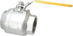 Legend Valve - 3" Pipe, Full Port, Stainless Steel Standard Ball Valve - 2 Piece, Inline - One Way Flow, FNPT x FNPT Ends, Locking Lever Handle, 1,000 WOG, 150 WSP - Industrial Tool & Supply