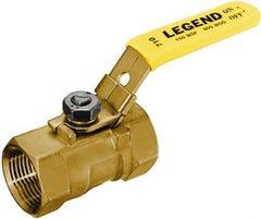 Legend Valve - 1-1/4" Pipe, Standard Port, Stainless Steel Standard Ball Valve - 1 Piece, Inline - One Way Flow, FNPT x FNPT Ends, Locking Lever Handle, 800 WOG, 150 WSP - Industrial Tool & Supply