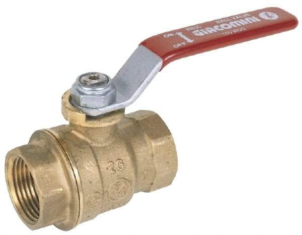 Legend Valve - 2-1/2" Pipe, Full Port, Stainless Steel Standard Ball Valve - 2 Piece, Inline - One Way Flow, FNPT x FNPT Ends, Locking Lever Handle, 1,000 WOG, 150 WSP - Industrial Tool & Supply