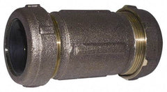 Legend Valve - 1-1/2" Pipe, Lead Free Brass Compression Pipe Coupling - 125 psi WOG Rating - Industrial Tool & Supply