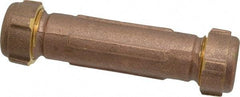 Legend Valve - 3/8" Pipe, 1/2" Copper Tube, Brass Compression Pipe Coupling - 125 psi WOG Rating - Industrial Tool & Supply
