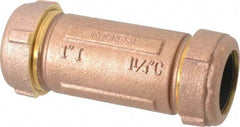 Legend Valve - 1" Pipe, 1-1/4" Copper Tube, Brass Compression Pipe Coupling - 125 psi WOG Rating - Industrial Tool & Supply