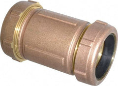Legend Valve - 2" Copper Tube, Brass Compression Pipe Coupling - 125 psi WOG Rating - Industrial Tool & Supply