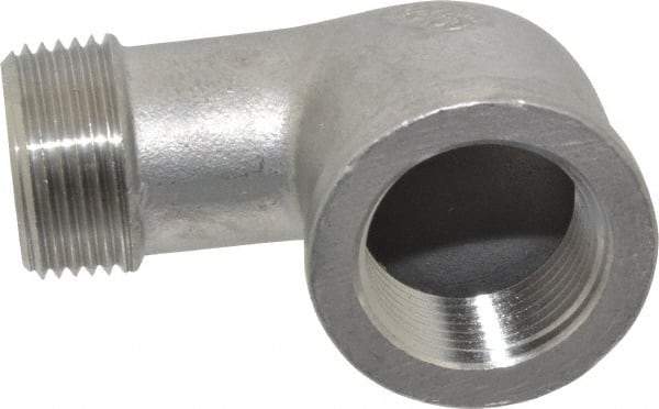 Merit Brass - 3/4" Grade 304 Stainless Steel Pipe 90° Street Elbow - FNPT x MNPT End Connections, 150 psi - Industrial Tool & Supply