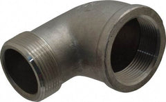Merit Brass - 1-1/2" Grade 304 Stainless Steel Pipe 90° Street Elbow - FNPT x MNPT End Connections, 150 psi - Industrial Tool & Supply