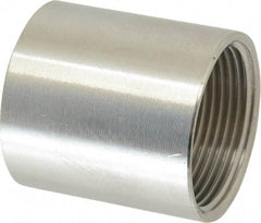 Merit Brass - 1-1/4" Grade 304 Stainless Steel Pipe Coupling - FNPT x FNPT End Connections, 150 psi - Industrial Tool & Supply