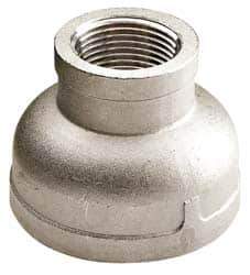 Value Collection - 1-1/2 x 1-1/4" Grade 304 Stainless Steel Pipe Reducer Coupling - FNPT x FNPT End Connections, 150 psi - Industrial Tool & Supply