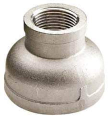 Value Collection - 1-1/2 x 1-1/4" Grade 304 Stainless Steel Pipe Reducer Coupling - FNPT x FNPT End Connections, 150 psi - Industrial Tool & Supply