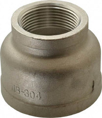 Merit Brass - 2 x 1-1/4" Grade 304 Stainless Steel Pipe Reducer Coupling - FNPT x FNPT End Connections, 150 psi - Industrial Tool & Supply
