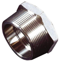 Merit Brass - 3 x 2-1/2" Grade 316 Stainless Steel Pipe Hex Bushing - MNPT x FNPT End Connections, 150 psi - Industrial Tool & Supply