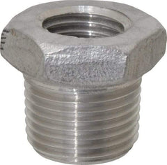 Value Collection - 3/8 x 1/4" Grade 304 Stainless Steel Pipe Hex Bushing - MNPT x FNPT End Connections, 150 psi - Industrial Tool & Supply