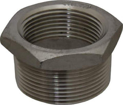 Value Collection - 1-1/2 x 1-1/4" Grade 304 Stainless Steel Pipe Hex Bushing - MNPT x FNPT End Connections, 150 psi - Industrial Tool & Supply
