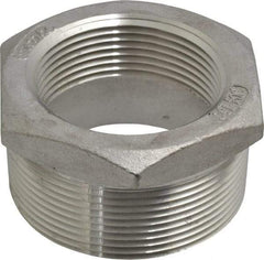 Value Collection - 2 x 1-1/2" Grade 304 Stainless Steel Pipe Hex Bushing - MNPT x FNPT End Connections, 150 psi - Industrial Tool & Supply