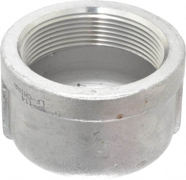 Value Collection - 2" Grade 304 Stainless Steel Pipe End Cap - FNPT End Connections, 150 psi - Industrial Tool & Supply