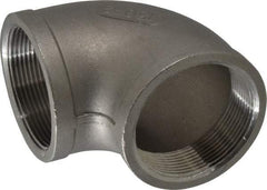 Merit Brass - 2" Grade 316 Stainless Steel Pipe 90° Elbow - FNPT x FNPT End Connections, 150 psi - Industrial Tool & Supply