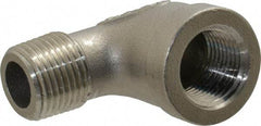 Merit Brass - 3/8" Grade 316 Stainless Steel Pipe 90° Street Elbow - FNPT x MNPT End Connections, 150 psi - Industrial Tool & Supply