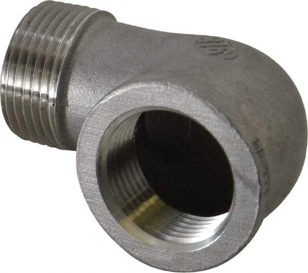 Merit Brass - 1" Grade 316 Stainless Steel Pipe 90° Street Elbow - FNPT x MNPT End Connections, 150 psi - Industrial Tool & Supply