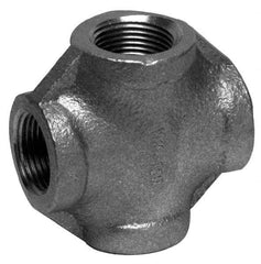 Merit Brass - 2" Grade 316 Stainless Steel Pipe Cross - FNPT End Connections, 150 psi - Industrial Tool & Supply